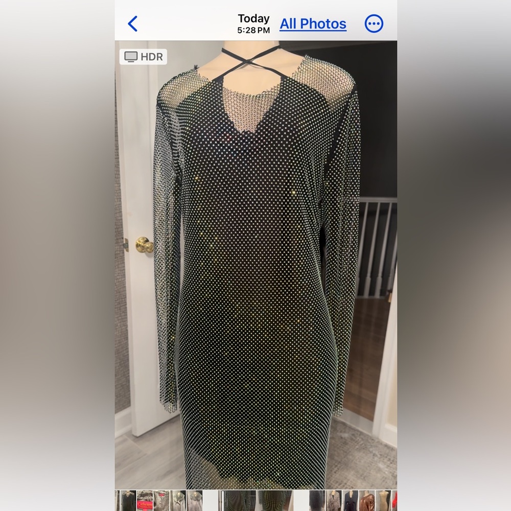 Chain mesh dress